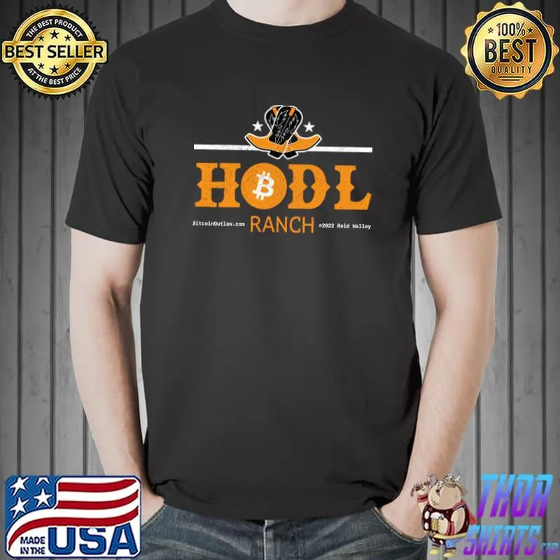 Hodl Ranch Bitcoin Cowboy Boots T-Shirt
