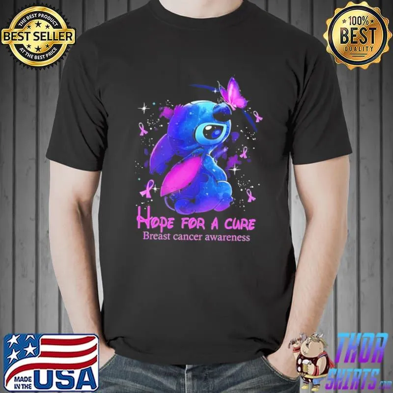 Hope for a cure stitch nope breast cancer awareness classic shirt