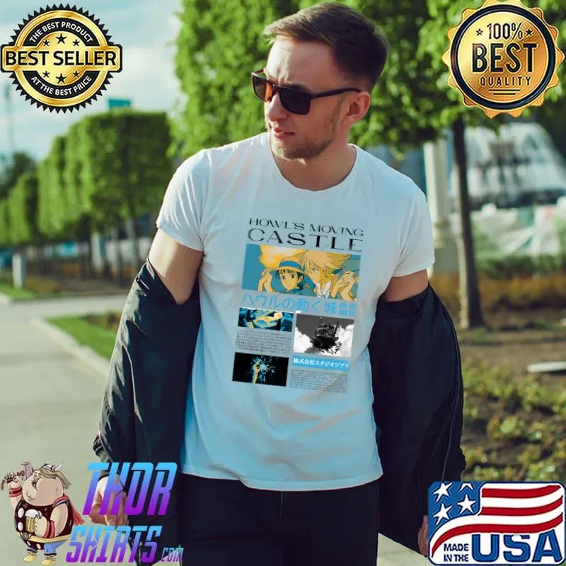 Howl's Moving Castle Poster Cartoon T-Shirt