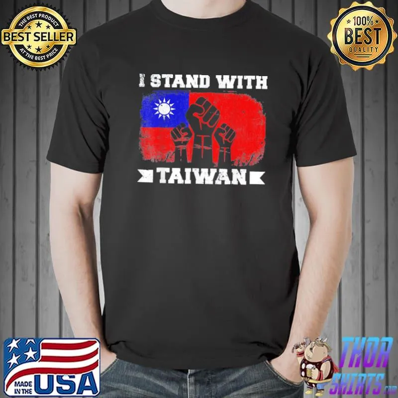 I stand with taiwan support taiwanese flag shirt