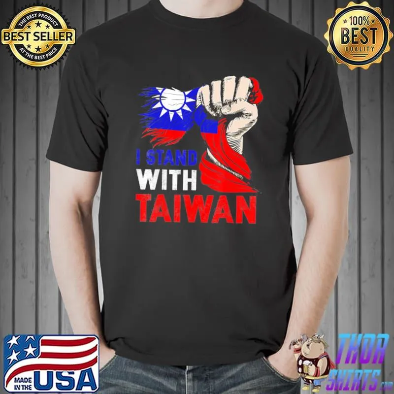 I stand with taiwan supporter taiwanese flag shirt