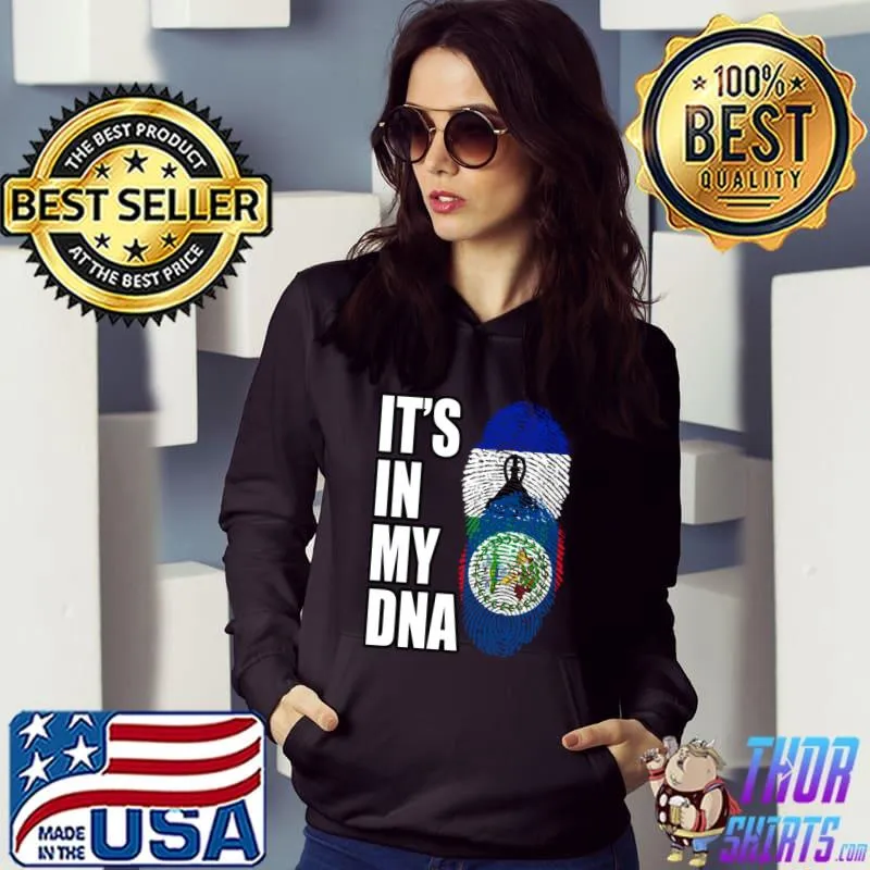 It's In My Dna Basotho And Belizean Mix Heritage Flag T-Shirt Hoodie
