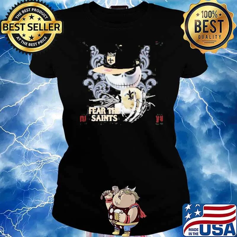 Jack Skellington Fear the New Orleans Saints s Ladies tee