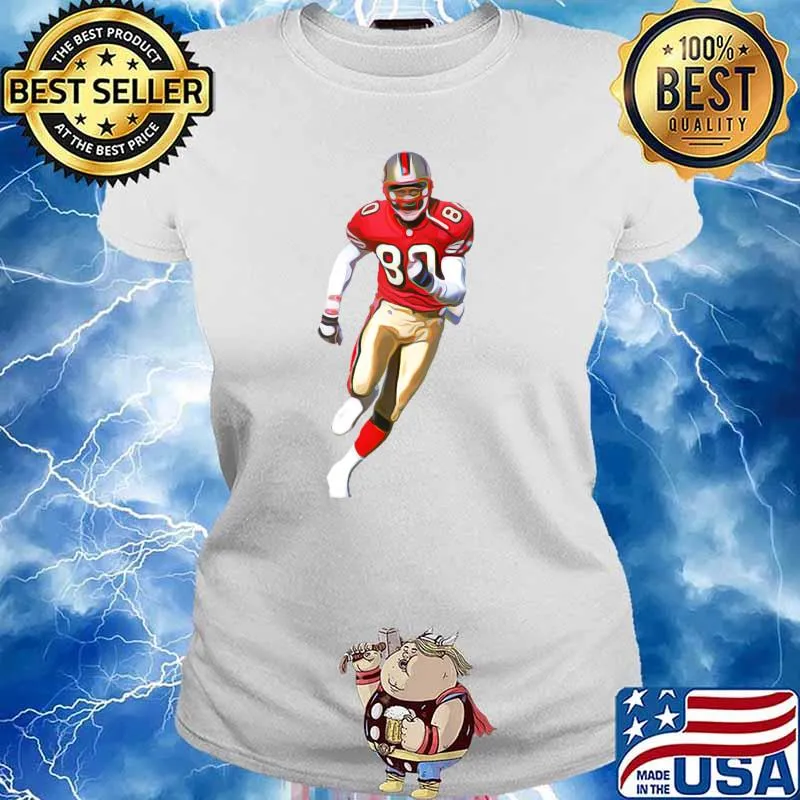 Jerry Rice - American Football 80 T-Shirt Ladies tee