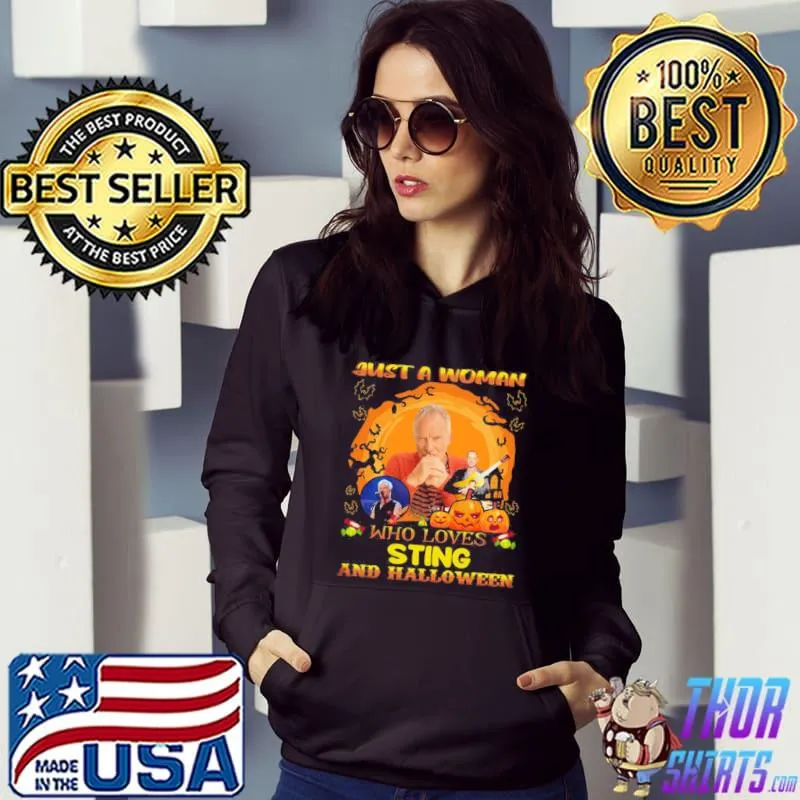 Just a woman who loves sting and halloween classic s Hoodie