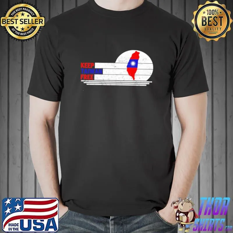Keep taiwan free flag map shirt