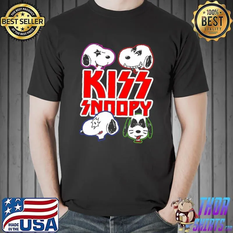 Kiss band Snoopy shirt