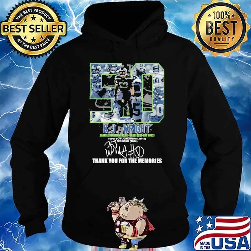 KJ wright seattle seahawks thank for memories signatures s Hoodie