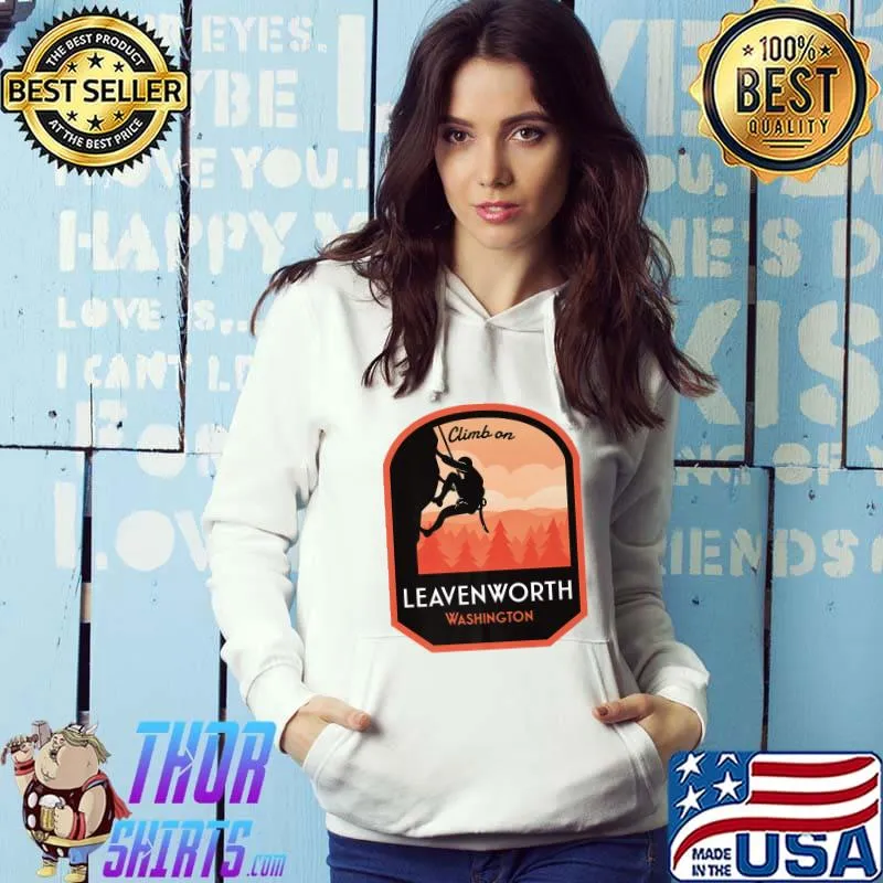 Leavenworth Washington Rock Climbing Vintage T-Shirt Hoodie