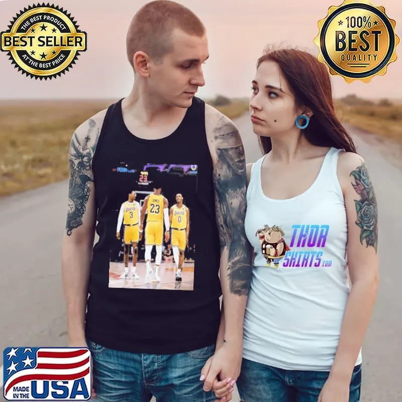 Lebron james with bronny and bryce in los angeles Lakers sport s Tank Top