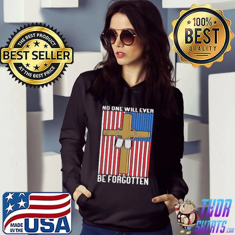 Memorial day cross forget nobody veteran s Hoodie