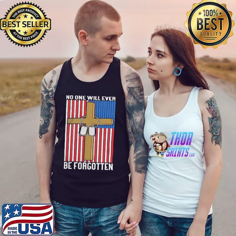 Memorial day cross forget nobody veteran s Tank Top