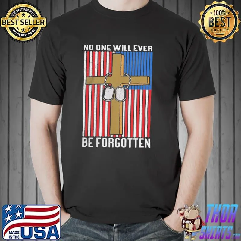 Memorial day cross forget nobody veteran shirt