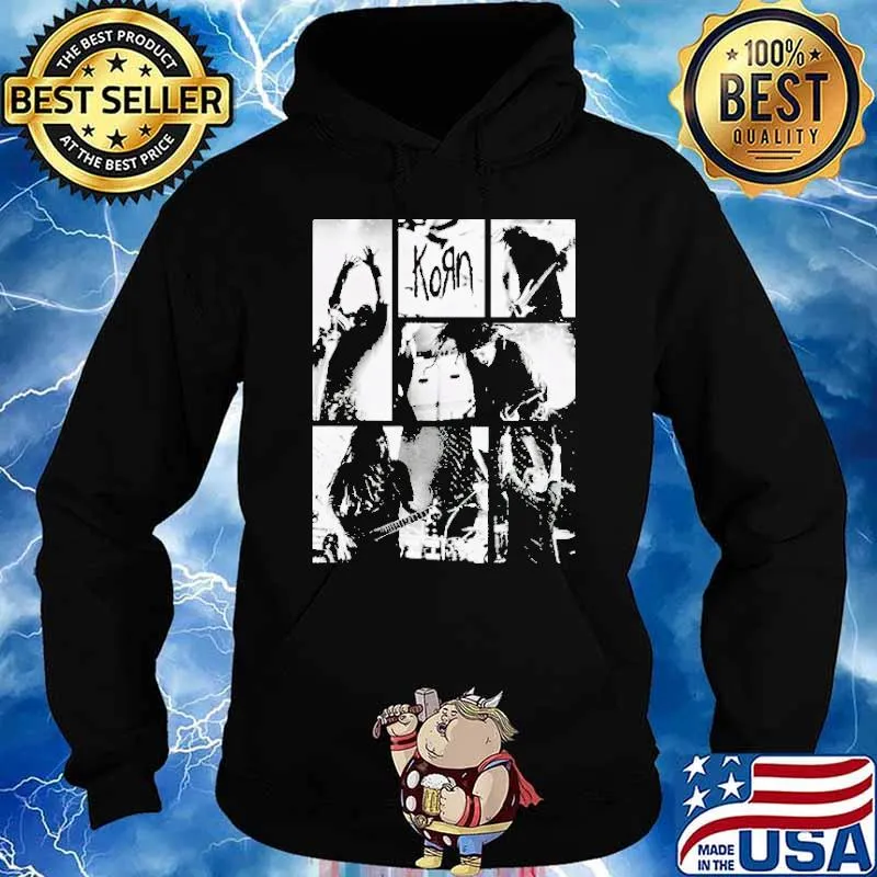 Men's Korn Blocks Slim Fit Shirt Hoodie