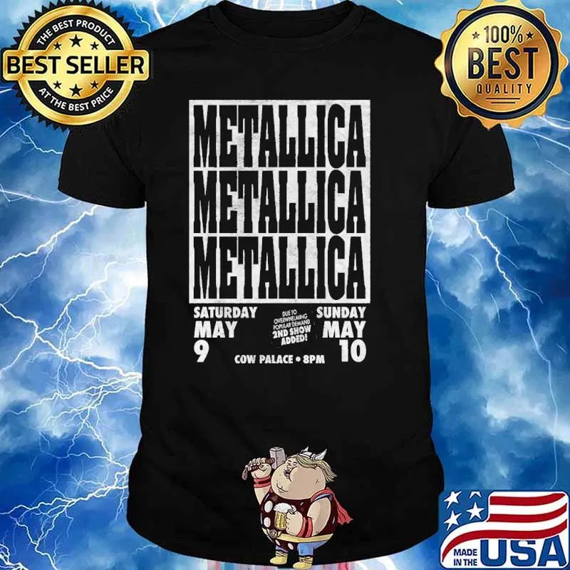 Metallica Cow Palace Calender Shirt