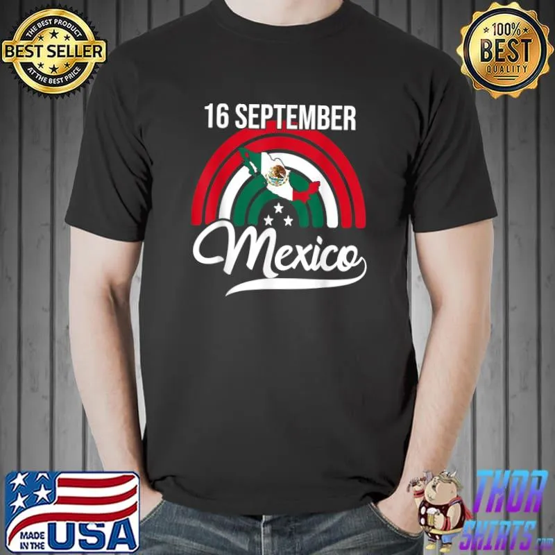 Mexican Independence Sep 16 2022 Mexico Pride Flag Rainbow T-Shirt