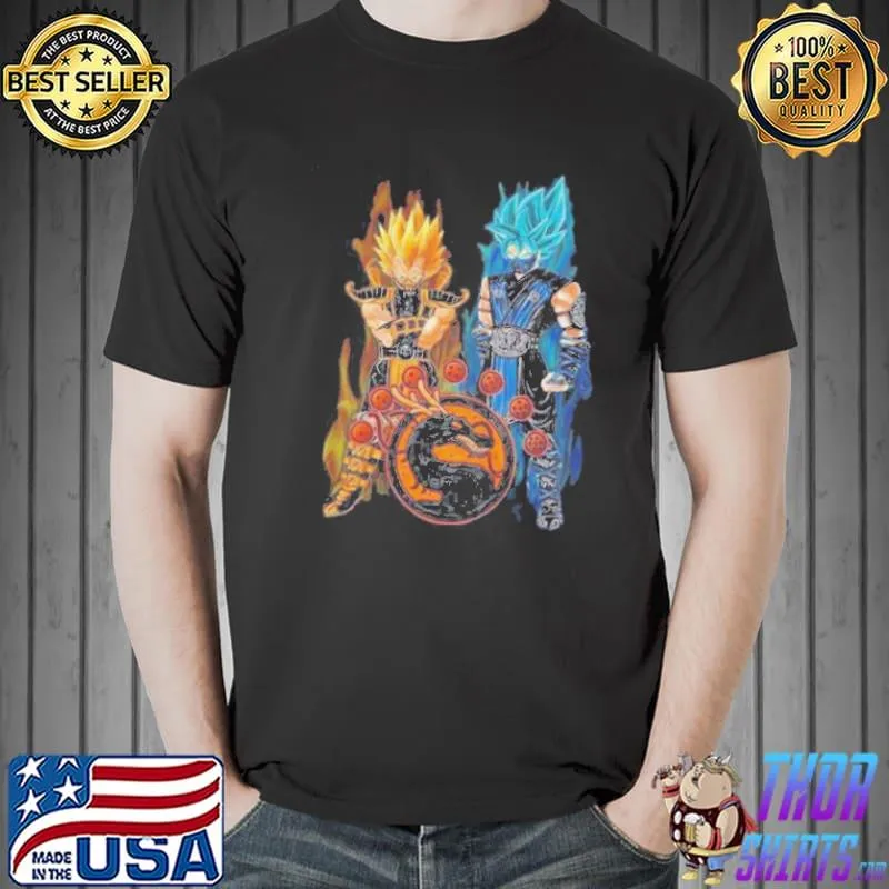 Mortal kombat dragonball z vegeta goku classic shirt