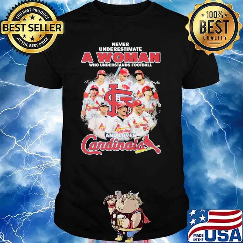 Never Underestimate A Woman Who Understands Football And Loves Cardinals Shirt