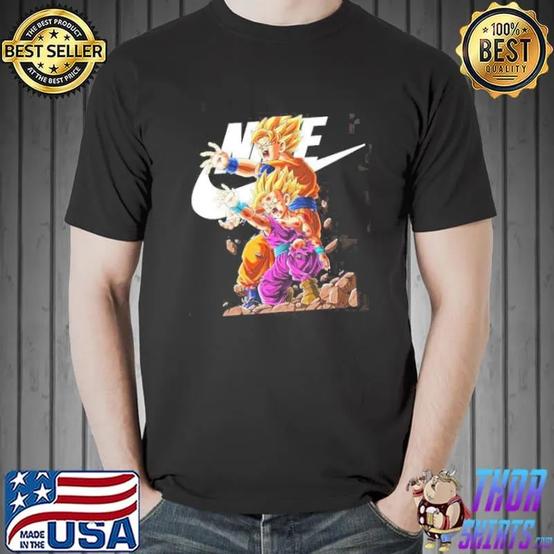 Nike dragon ball son goku and vegeta shirt