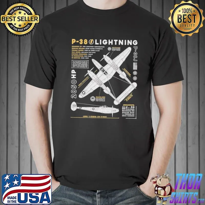 P38 lightning clasisc shirt