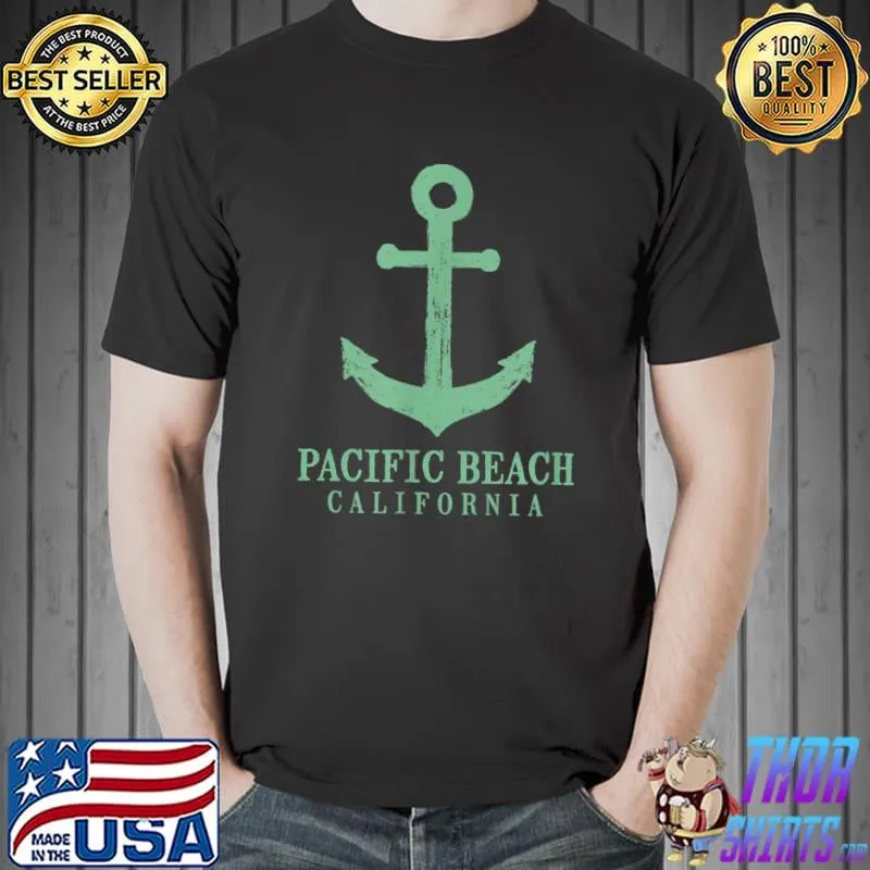 Pacific Beach California Anchor T-Shirt