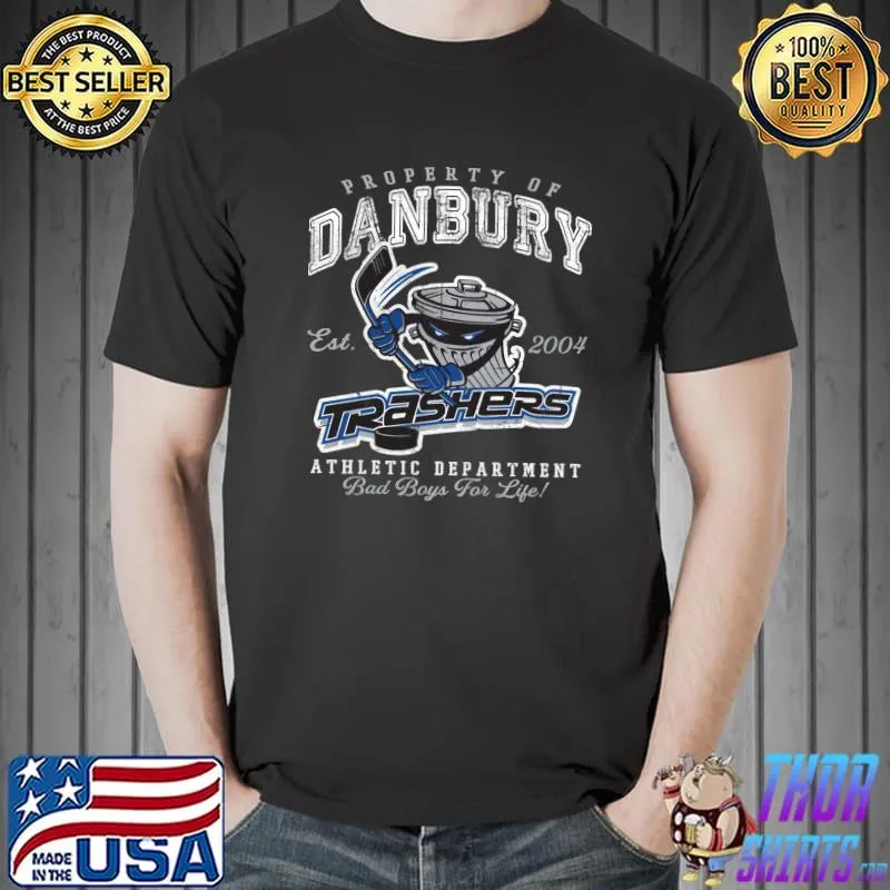 Property of Danbury Trashers Athletic Department 2004 Worn T-Shirt