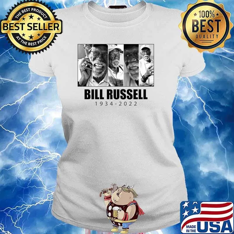 Rip Bill Russell 1934-2022 Classic T-Shirt Ladies tee