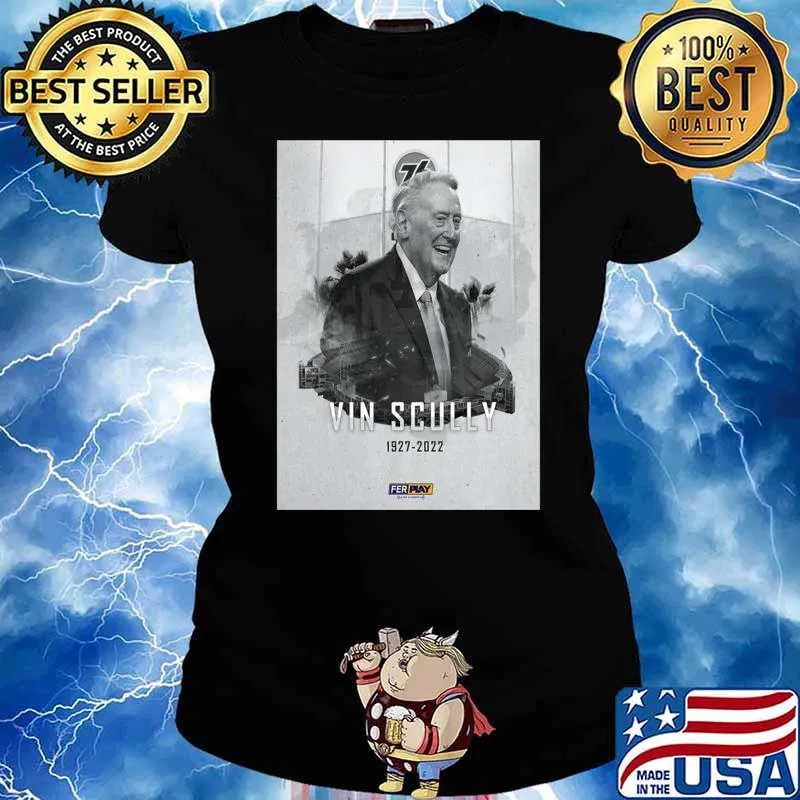 Rip Vin Scully 1927 - 2022 Classic T-Shirt Ladies tee