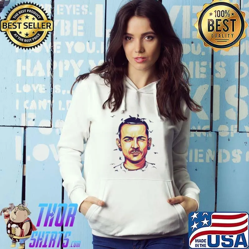 Rock singer linkin park chester bennington vector art classic s Hoodie