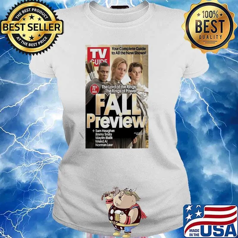 The Lord Of The Rings The Rings Of Power In TV Guide Magazine Shirt Ladies tee