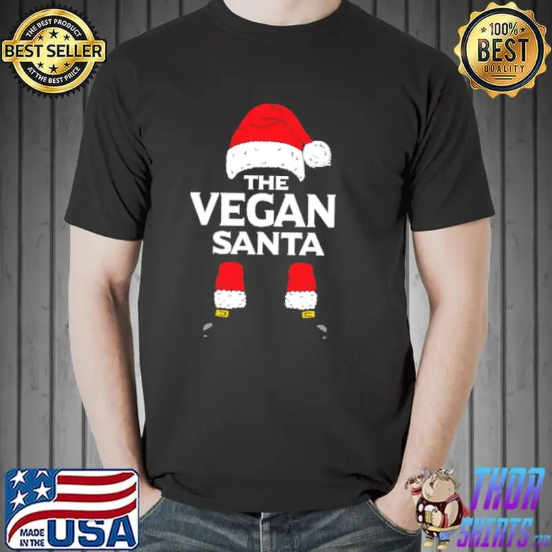 The vegan santa matching family group christmas funny pajama classic shirt