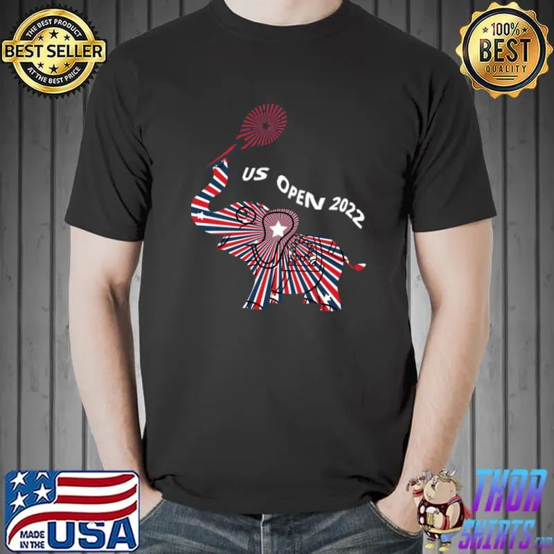 Us Open 2022 Tennis Elephant Policial T-Shirt