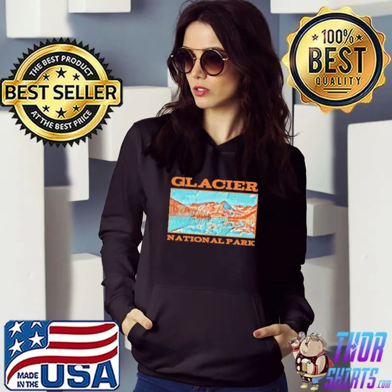 Van gogh retro glacier national park mountain classic s Hoodie