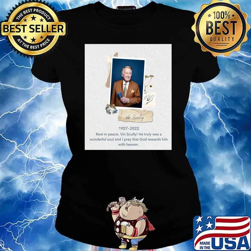 vin scully rip 1927-2022 T-Shirt Ladies tee