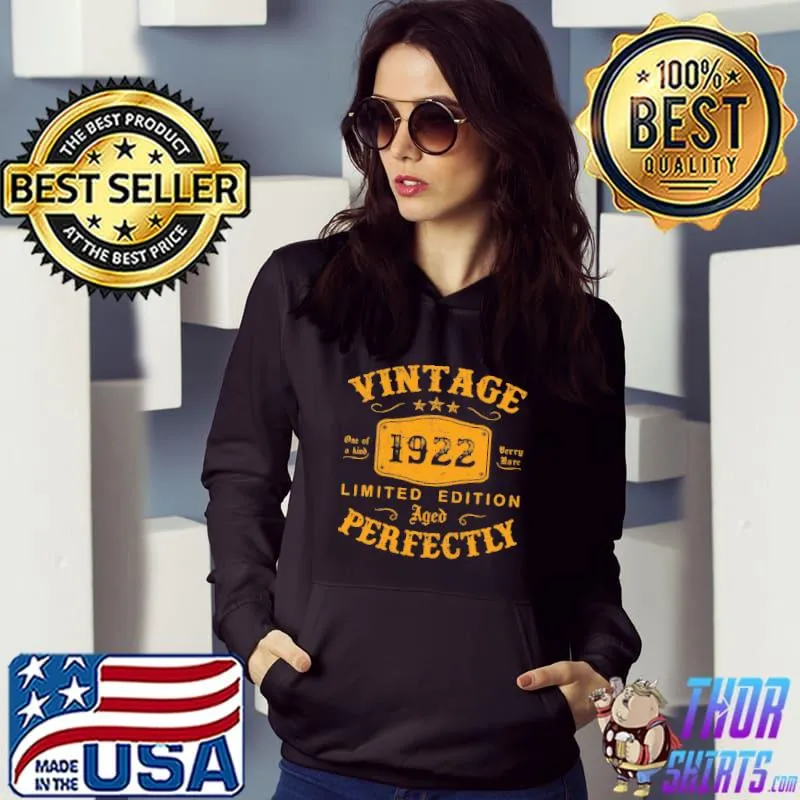 Vintage 1922 100 birthday gifts 100th birthday gifts classic s Hoodie