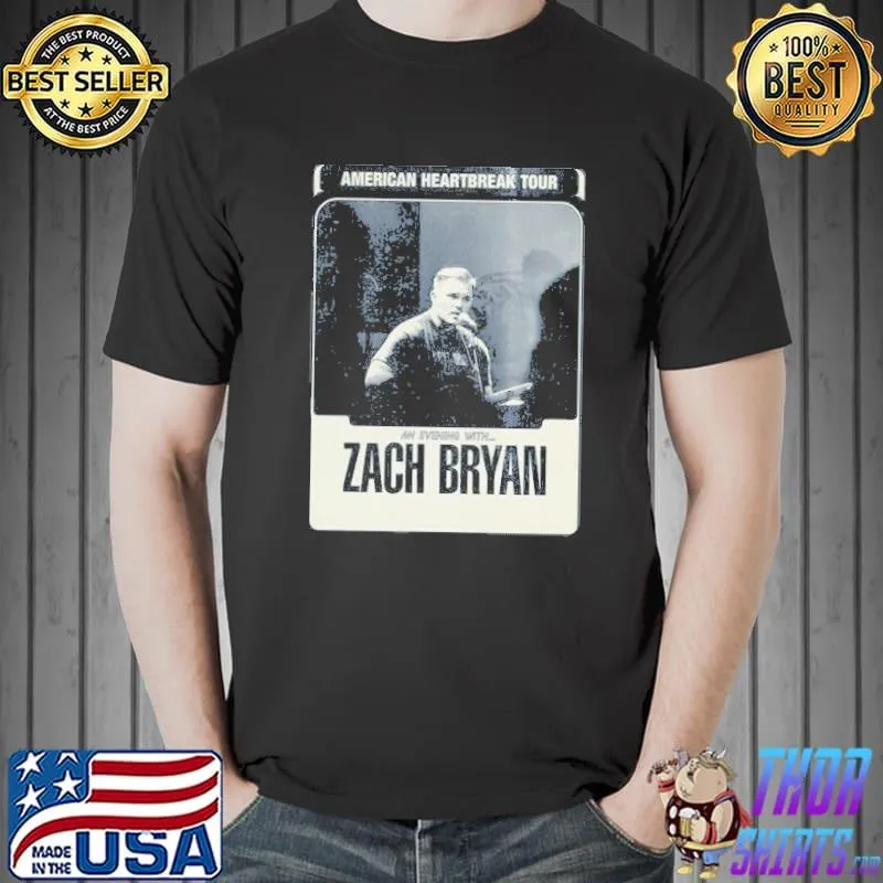 Vintage zach bryan American heartbreak tour 2022 classic shirt