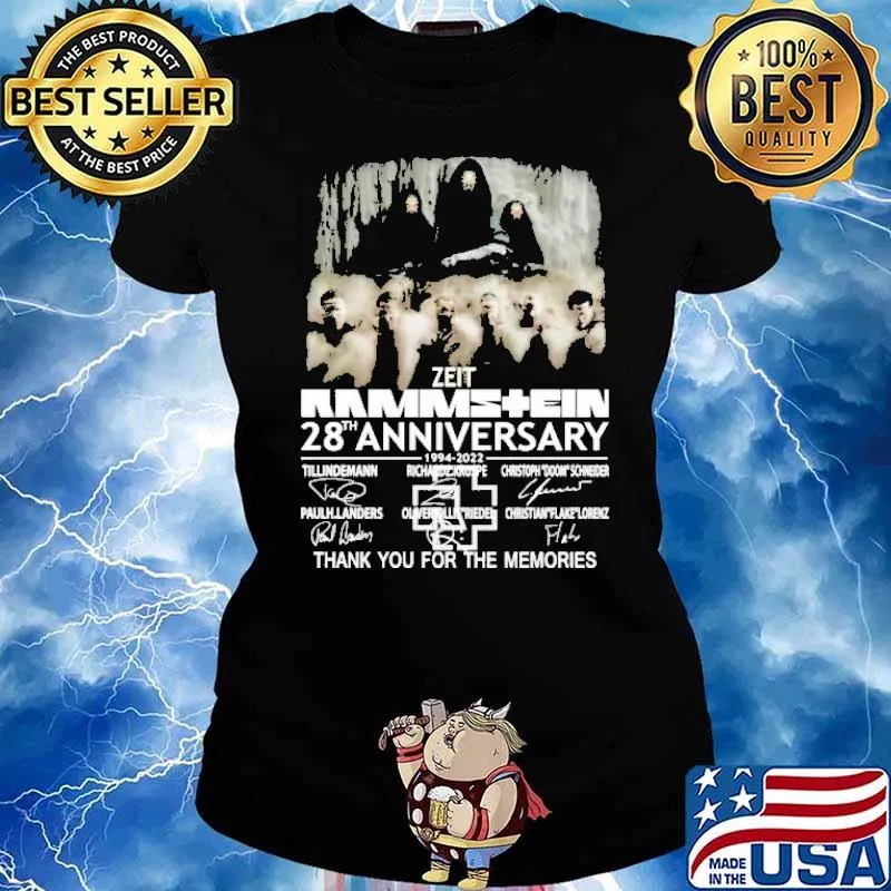 Zeit Rammstein thank for memories signatures s Ladies tee