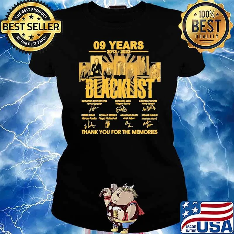 09 Years 2013 2022 The Blacklist Thank You For The MEmories Shirt Ladies tee