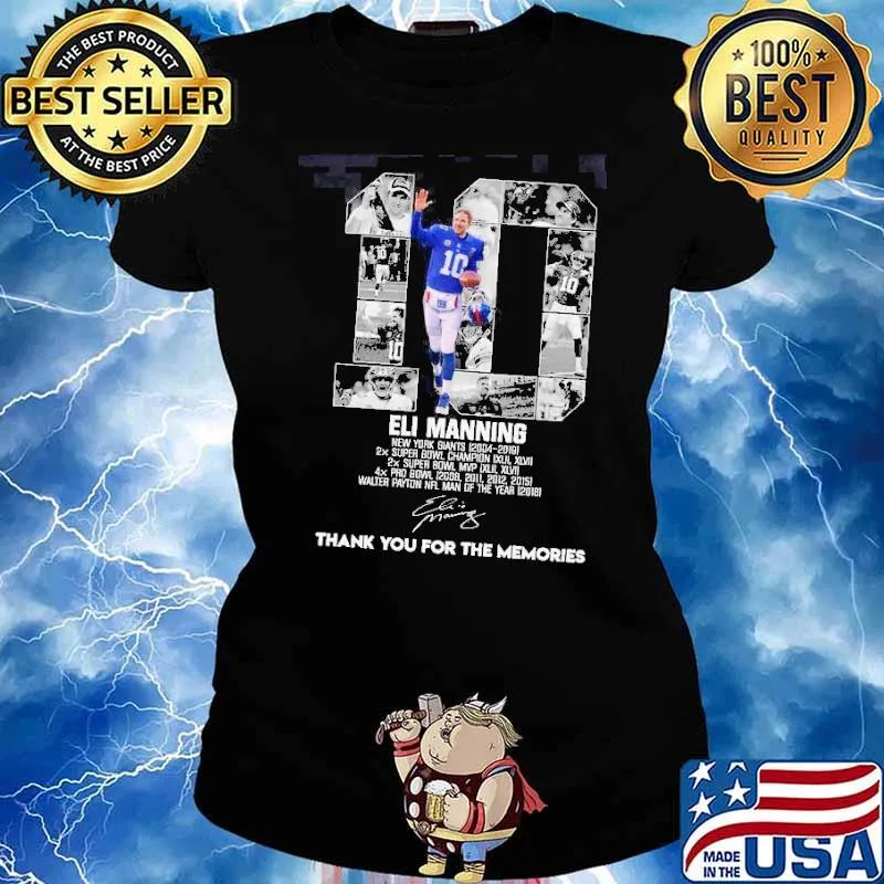 10 Eli Manning Thank You For The Memories Shirt Ladies tee