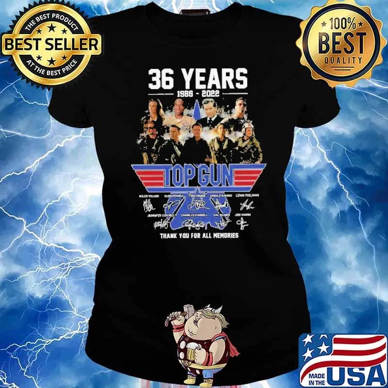 36 Years 1986 2022 Top Gun Thank You For All Memories Shirt Ladies tee