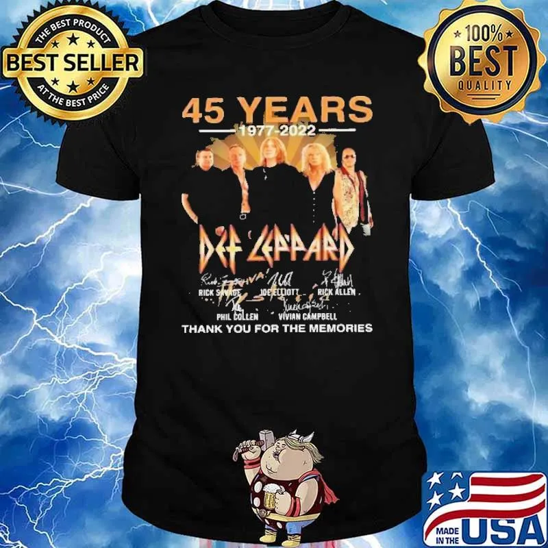 45 Years 1977 2022 Def Leppard Shirt