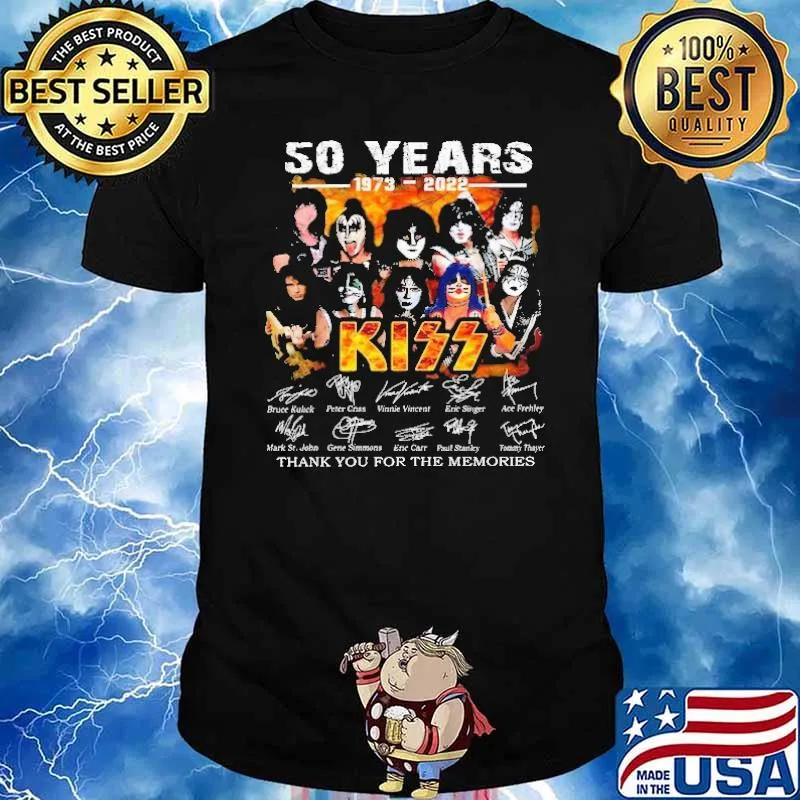 50 Years 1973 2022 Kiss Thank You For The MEmories Shirt