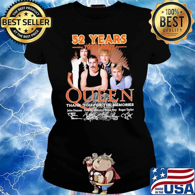 52 Years 1970 2022 Queen Thank You For THe Memories Shirt Ladies tee