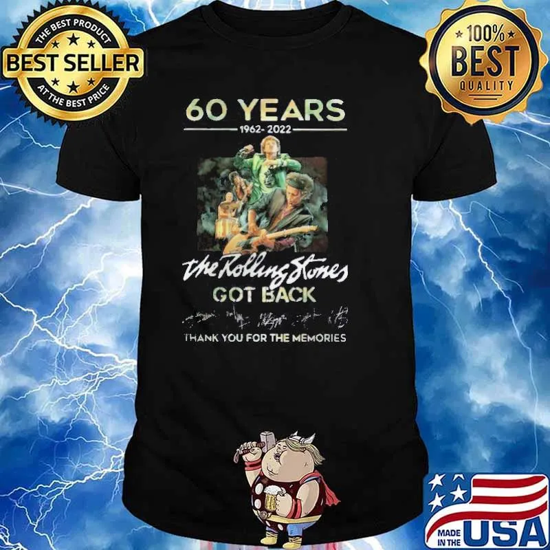 60 Years 1962 2022 The Rolling Stones Got Back Thank You For The Memories Shirt