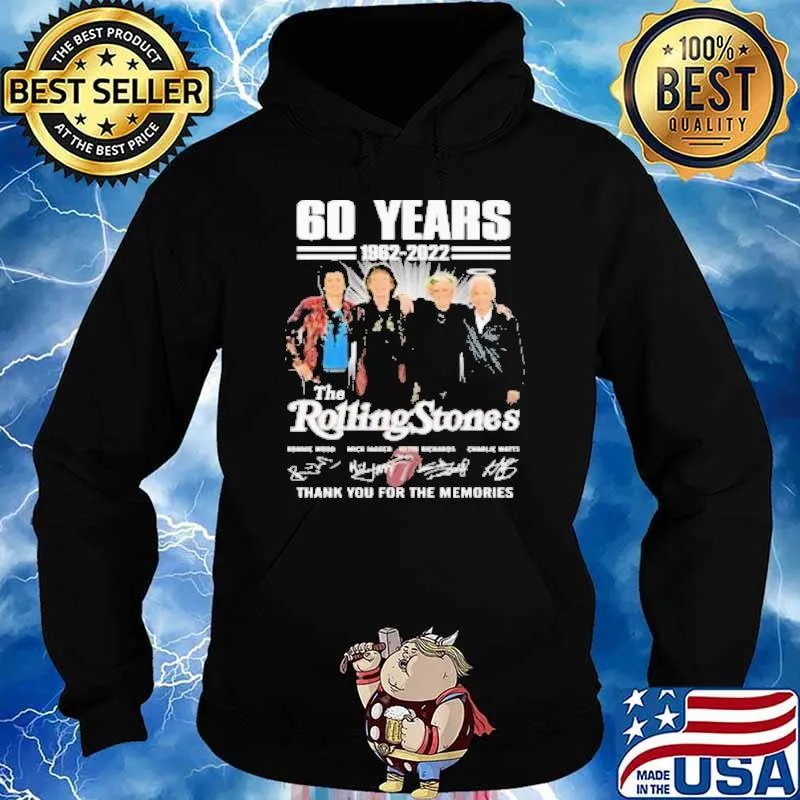 60 Years 1962 2022 The Rolling Stones Thank you For THe Memories Shirt Hoodie