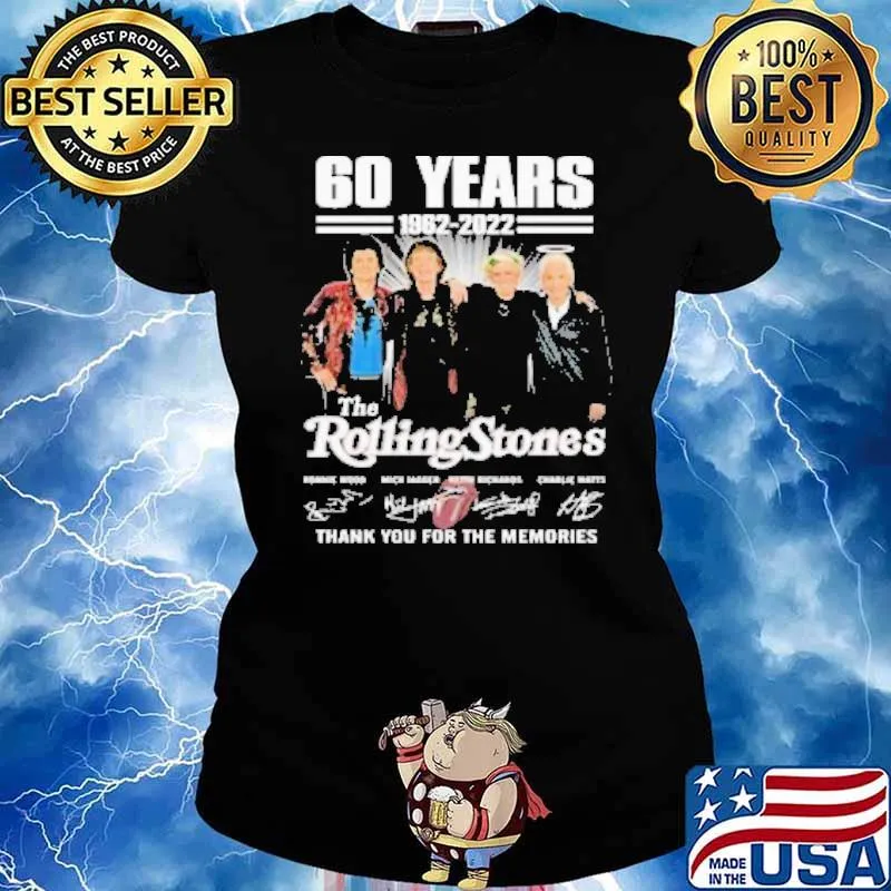 60 Years 1962 2022 The Rolling Stones Thank you For THe Memories Shirt Ladies tee