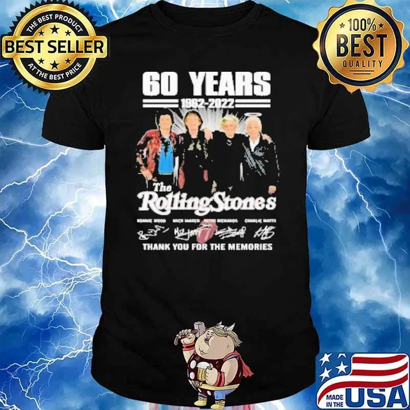 60 Years 1962 2022 The Rolling Stones Thank you For THe Memories Shirt