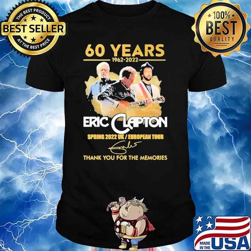 60 Years Eric Clapton Spring 2022 UK European Tour Shirt