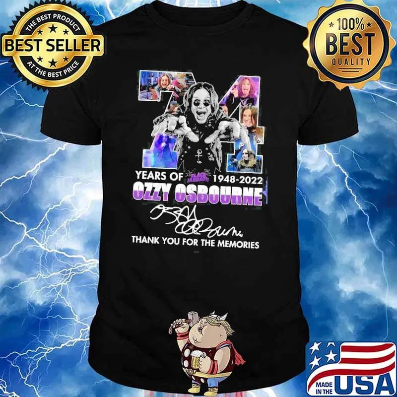 74 Years Of Ozzy Osbourne Thank You For The Memories Shirt