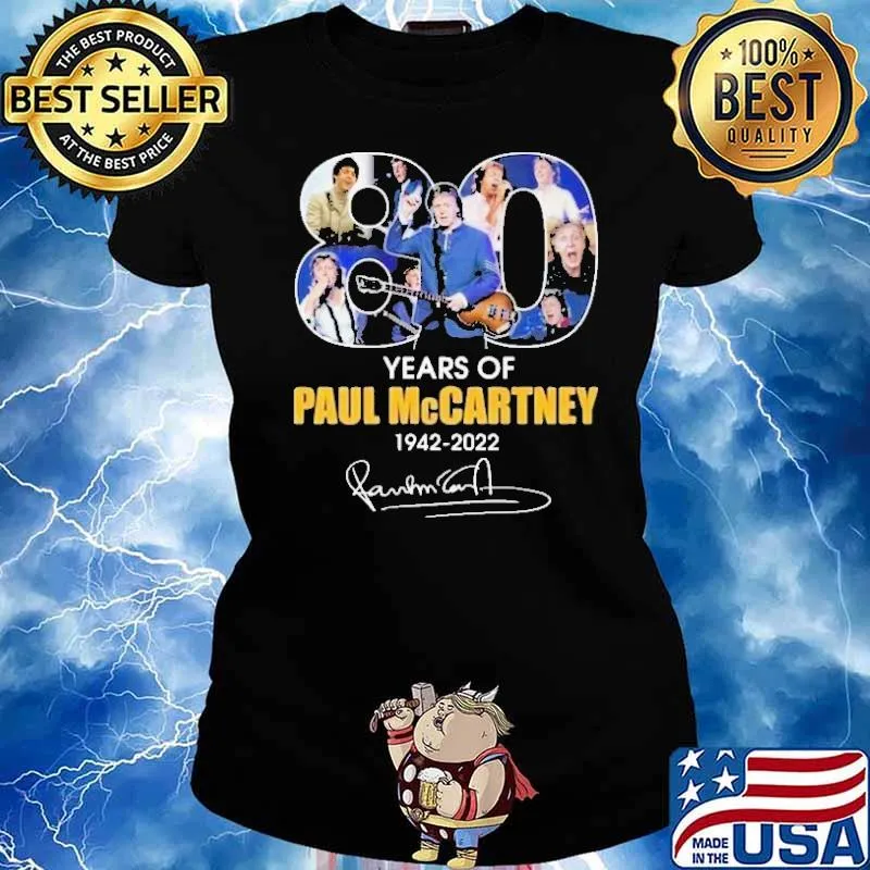 80 Years Of Paul McCartney Shirt Ladies tee